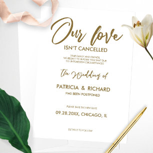 Unsere Liebe ist nicht abgesagt Hochzeitspause Einladung