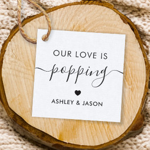 Unsere Liebe ist Poppping, Popcorn Tag, Wedding, K Geschenkanhänger