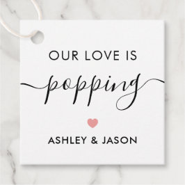 Unsere Liebe ist Poppping, Popcorn Tag, Wedding, P Geschenkanhänger