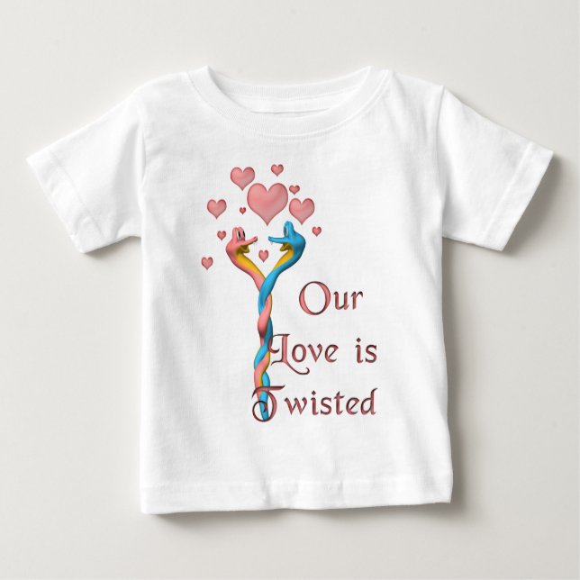 Unsere Liebe ist verdreht Baby T-shirt (Vorderseite)