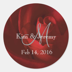 Unsere Liebe Romantische Save-the-Date-Karten Runder Aufkleber