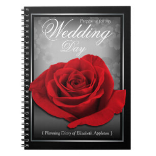 Unsere Liebe Rose - Rote Rose Hochzeitskalender Notizblock