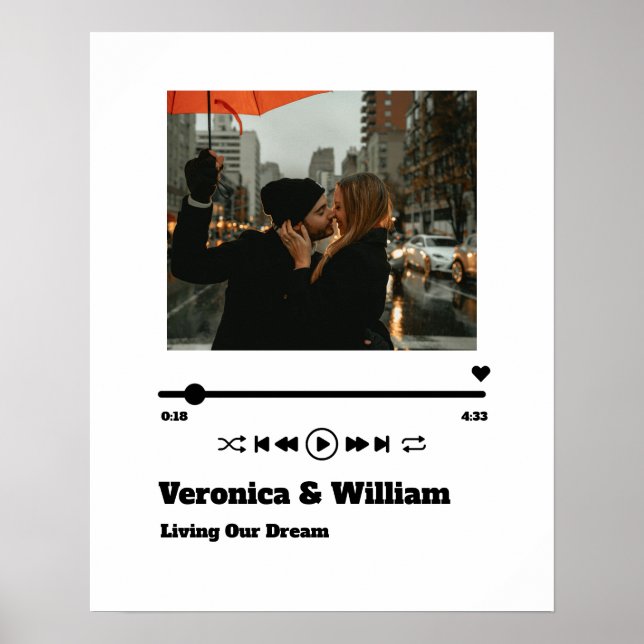 Unsere Liebe Song Custom Song Music Player Poster (Vorne)