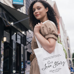 Unsere Liebe Story Foto Gastgeschenk Hochzeit Bomb Tragetasche