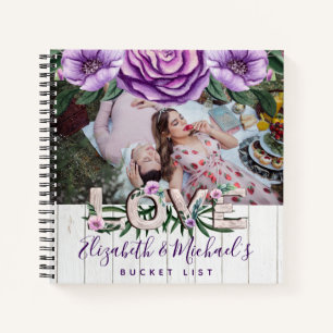 Unsere Liebe Story Newlywings Foto BUCKET LIST Notizbuch
