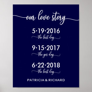 Unsere Liebe Story Special Dates Timeline Wedding  Poster