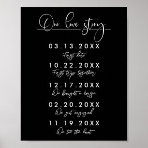 Unsere Liebe Story Special Dates Timeline Wedding  Poster