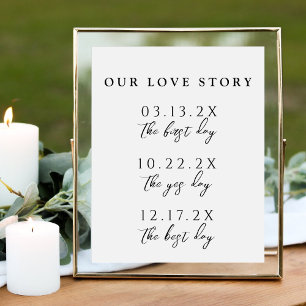 Unsere Liebe Story Special Dates Timeline Wedding  Poster