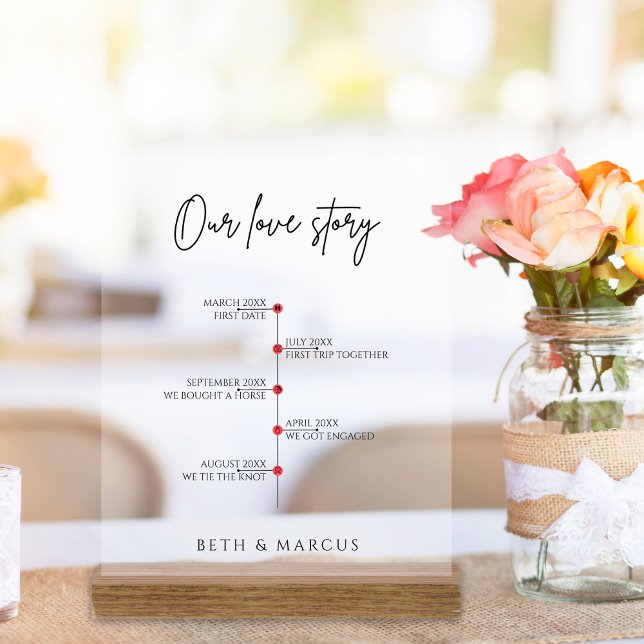 Unsere Liebe Story Special Termine mit Holz Acrylschild (Von Creator hochgeladen)