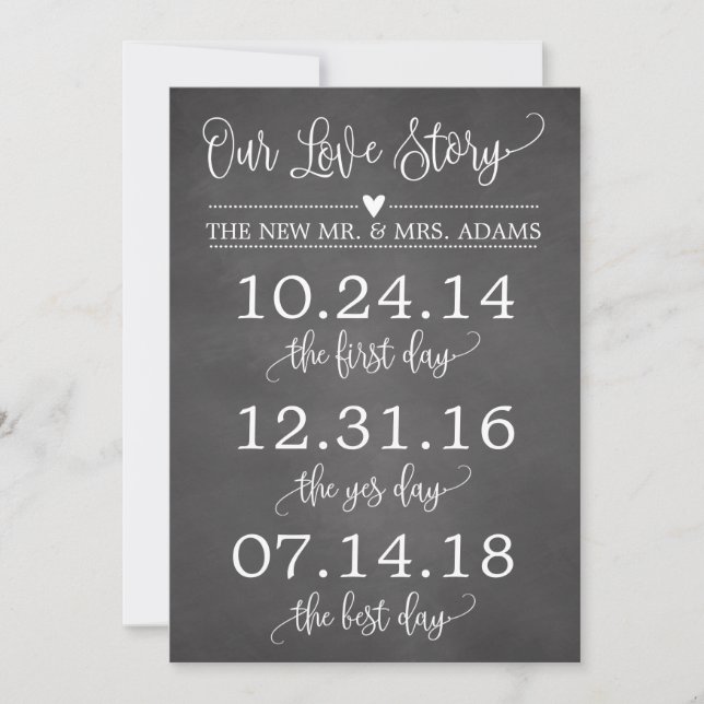 Unsere Liebe Story Timeline Wedding Sign Decor (Vorderseite)