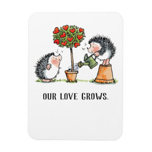 Unsere Liebe wächst Igel Magnet
