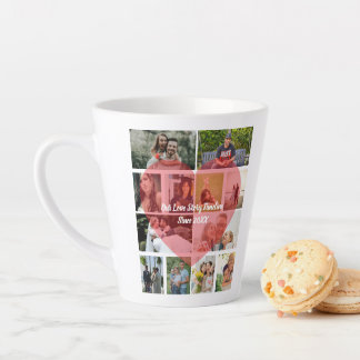 Unsere Liebesgeschichte 12 Foto-Zeitstrahl Paar-Co Milchtasse