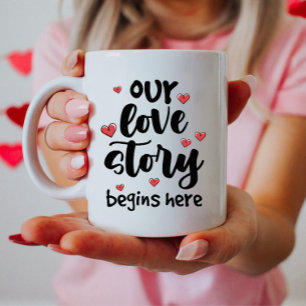 Unsere Liebesgeschichte Tasse, romantisches Valent Kaffeetasse
