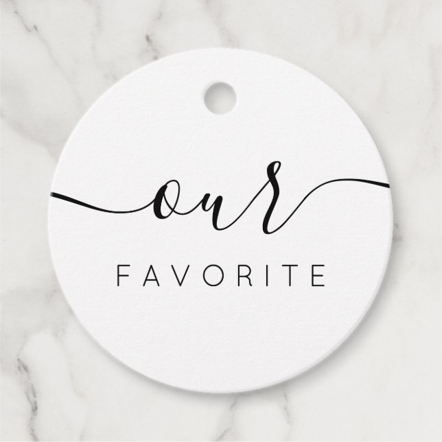 Unsere Lieblings-Hochzeitungs-Begrüßungstags Geschenkanhänger (Vorderseite)