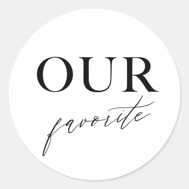 Unsere Lieblings-Leckerei-Tasche-Aufkleber Persona Runder Aufkleber (Vorderseite)