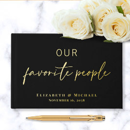 Unsere Lieblings-Leute Black Wedding Gästebuch