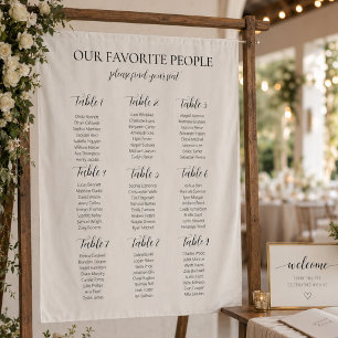 Unsere Lieblingsleute Elfenbein Elegante Sitzordnu Wandteppich