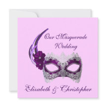 "Unsere Maskenhochzeit" - Königlich violette Maske