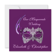 "Unsere Maskenhochzeit" - Königlich violette Maske
