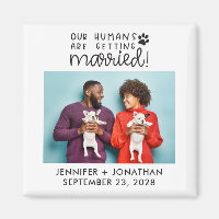 Unsere Menschen heiraten Hund und Foto Save the Da