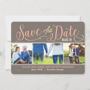 Unsere Moments Card - Pfirsich Save The Date
