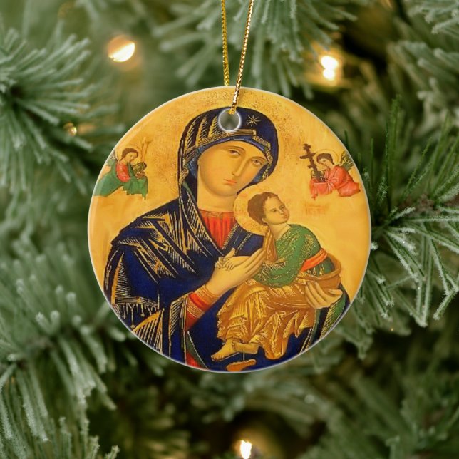 Unsere Mutter der ständigen Hilfe Keramik Ornament (Baum)