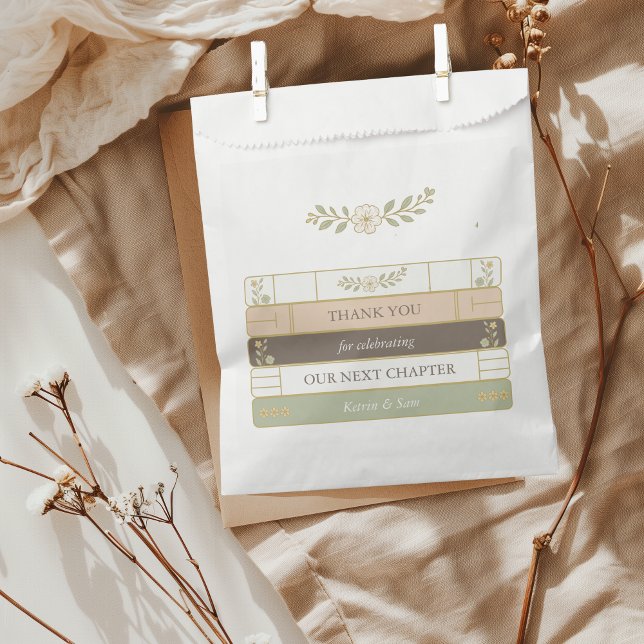 Unsere nächste Kapitel Bücher Babydusche Geschenktütchen (Our next chapter Storybook Baby Shower Favor Bags, A new chapter begins Book Themed Baby Shower Bags)