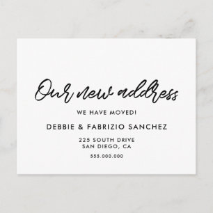 Unsere neue Adresse Moderne Ankündigung Postkarte