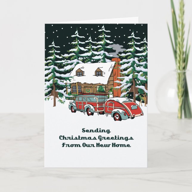 Unsere neue Adresse Weihnachten (Vorderseite)