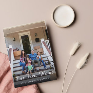 Unsere neue Ankündigung über das Umziehen des Foto Postkarte