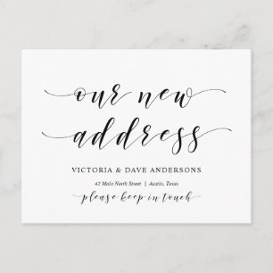 Unsere neue Hausadresse, Ankündigung, Postkarte