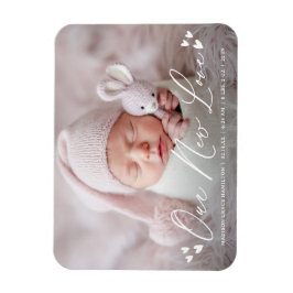 Unsere neue Liebe Skript Foto Geburtsankündigung Magnet