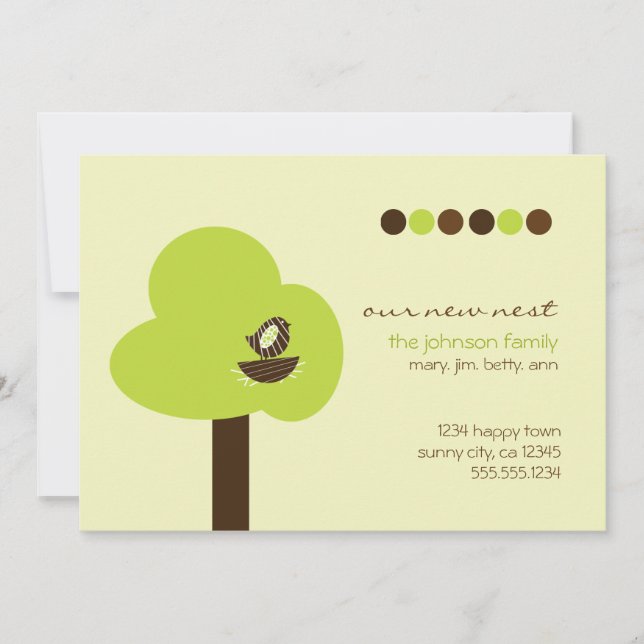 Unsere neue Nestankündigung Ankündigung (Vorderseite)