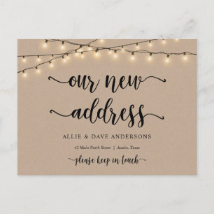 Unsere neue Zuhause-Adresse, Bewegungsanzeige, Kra Postkarte