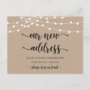 Unsere neue Zuhause-Adresse, Bewegungsanzeige, Kra Postkarte