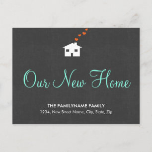 Unsere neue Zuhause-Adressenänderung Postkarten