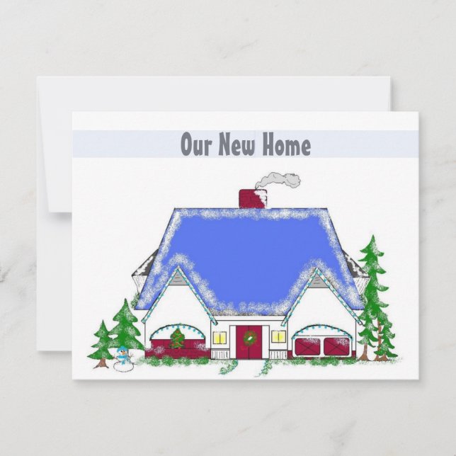 Unsere neue Zuhause-Ankündigung Ankündigung (Vorderseite)