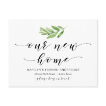 Unsere neue Zuhause, Grüne, bewegende Ankündigung