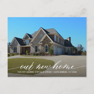 Unsere neue Zuhause Modern Foto Moving Ankündigung Postkarte