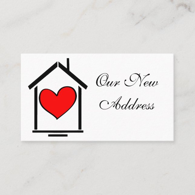 UNSERE NEUEN ADRESSEN-VISITENKARTEN VISITENKARTE (Vorderseite)