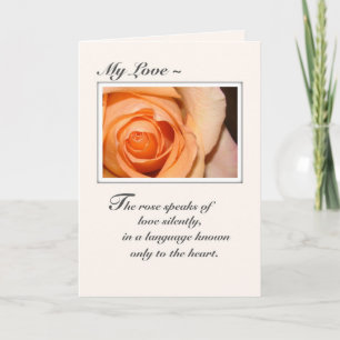 Unsere Orange-Rose zum Jubiläum Karte