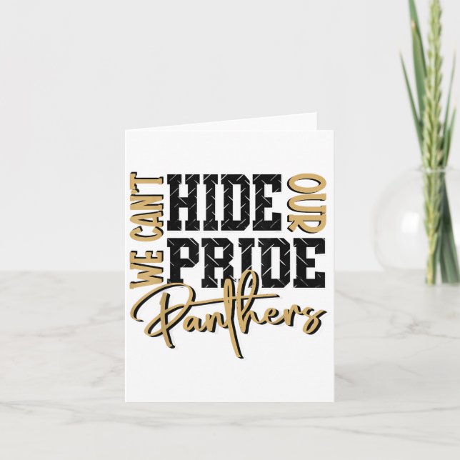 Unsere Panther Pride Gold Panthers School kann nic Karte (Vorderseite)