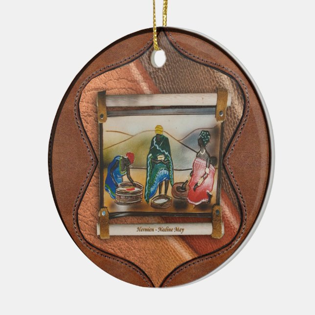 Unsere Regenbogennation Keramik Ornament (Links)