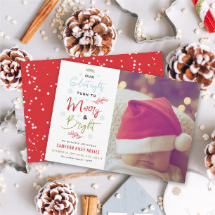 Unsere ruhigen Nächte werden zum fröhlichen und he Feiertagskarte