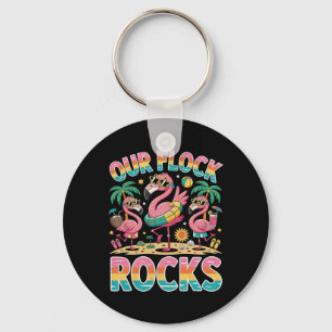 Unsere Schar rockt Flamingo Sommerferien Familie Schlüsselanhänger