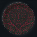 Unsere schöne Rot-Schwarz-Herz-Gothic-Hochzeitsfei Pappteller<br><div class="desc">Unsere wunderschönen Rot-Schwarz-Herz-Gotik-Hochzeitspapier-Teller sind dunkel, aber schön mit unserem künstlerischen Scrolldesign. Sie sind in einer Sammlung von mehreren Gegenständen entworfen, sodass Ihre gesamte Hochzeit mit dem gleichen Stil koordiniert werden kann!</div>