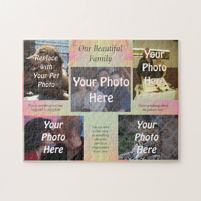 Unsere schönen Familienleben-Fotos Puzzle (Horizontal)