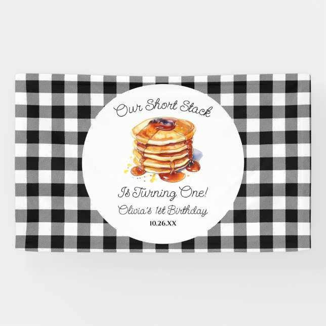 Unsere Short Stack Pfannkuchen Frühstück Geburtsta Banner (Horizontal)