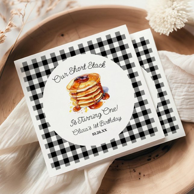 Unsere Short Stack Pfannkuchen Frühstück Geburtsta Serviette (Von Creator hochgeladen)