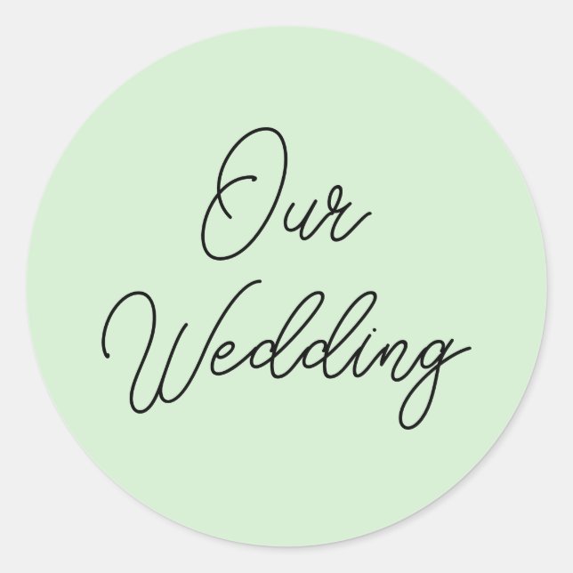 Unsere Siegel zur Hochzeitseinladung Runder Aufkleber (Vorderseite)